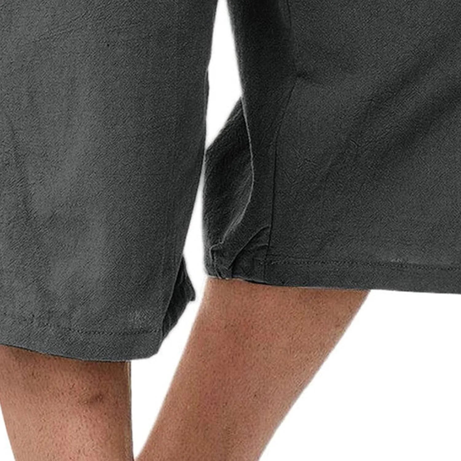 Men's Lounge Cotton Linen Long Leisure Shorts Casual Breathable Track Shorts Marathon Performance Beach Shorts