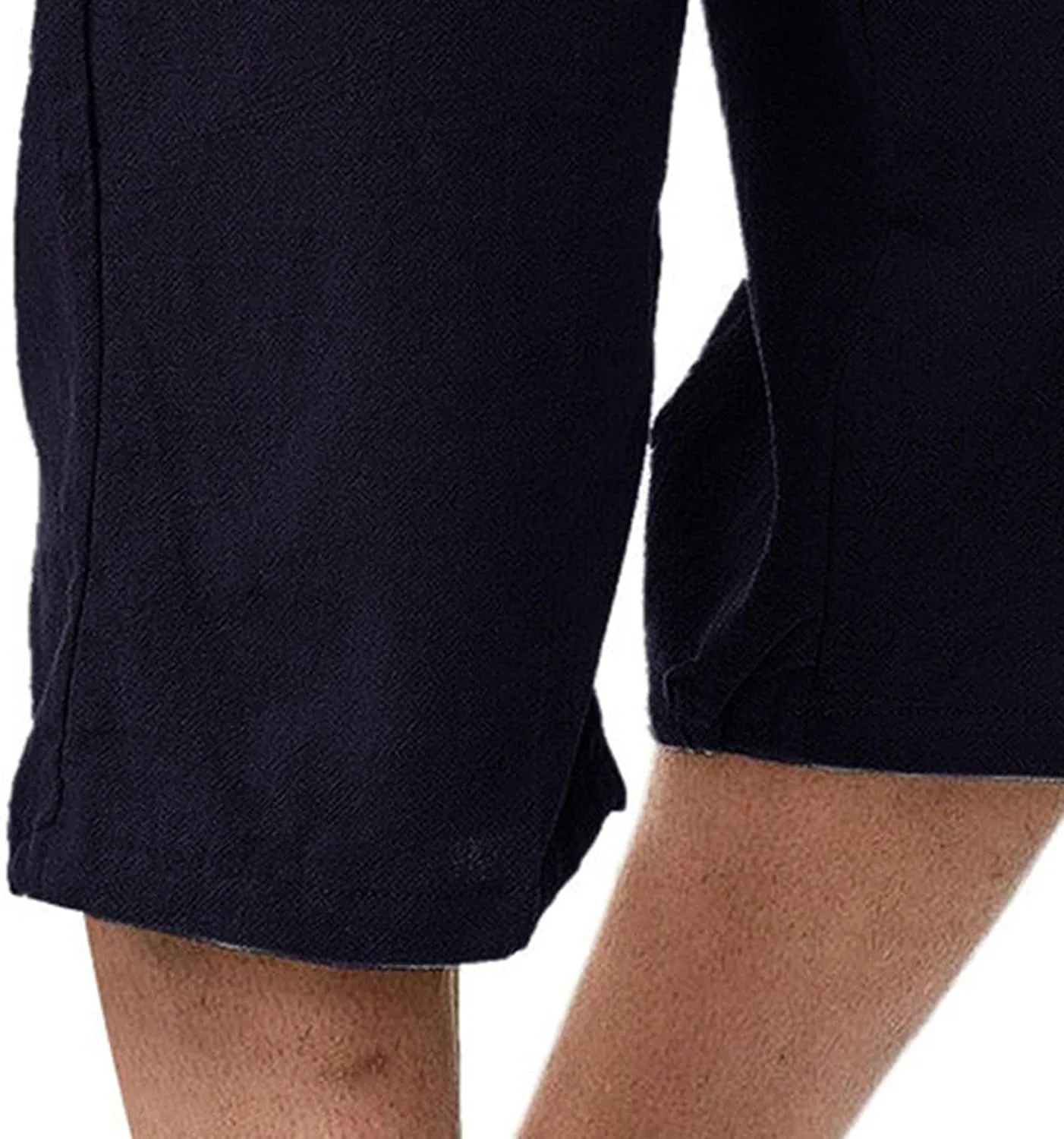 Men's Lounge Cotton Linen Long Leisure Shorts Casual Breathable Track Shorts Marathon Performance Beach Shorts