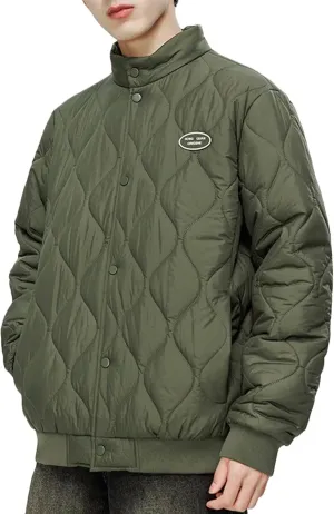 Men's Packable Down Jacket, Puffer Jacket Lightweight Warm Puffer Coat for Snow Ski Hiking Travel, Thicken Cotton Coat