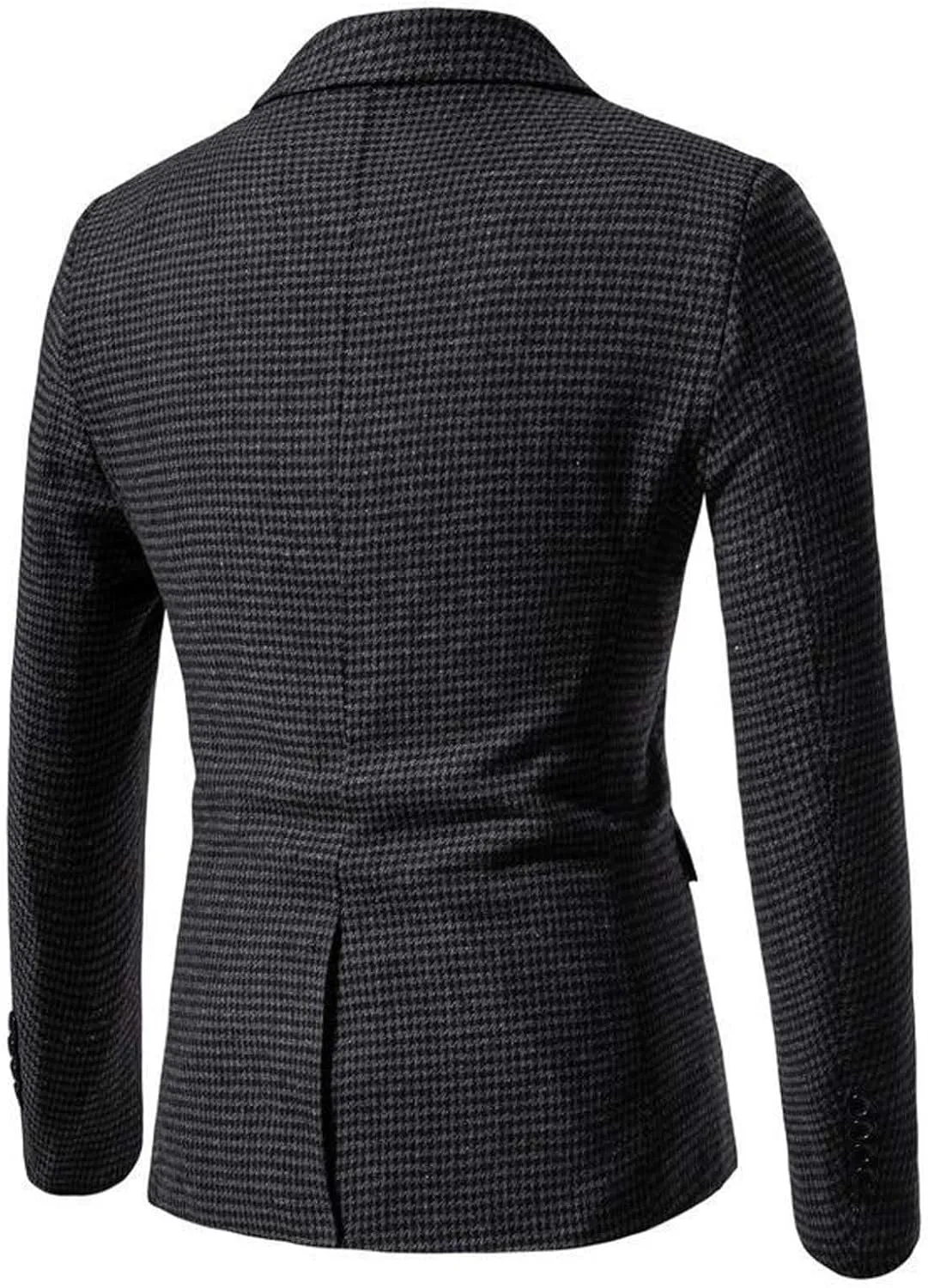 Mens Plaid Blazer Sports Coat Casual Slim Fit Checkered Blazers for Men Wedding Single Breasted Buckle Jacket Coats