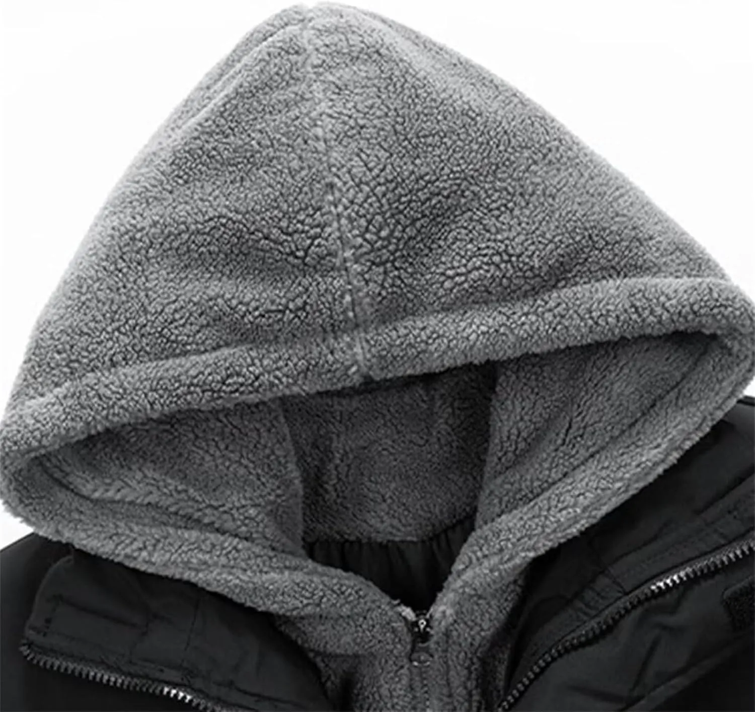Men's Puffer Quilted Jacket Hooded Casual Thicken Coat Winter Warm Two-Piece Trend Cotton-Padded Coats Outdoor