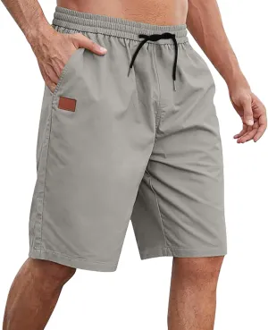 Mens Shorts Casual Drawstring Lounge Shorts Elastic Waist Big and Tall Summer Shorts Plus Size Athletic Gym Shorts