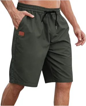 Mens Shorts Casual Drawstring Lounge Shorts Elastic Waist Big and Tall Summer Shorts Plus Size Athletic Running Shorts
