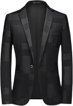 Men's Suit Jacket for Party Dinner 1 Button Slim Fit Notched Lapel Blazer Jackets Casual Business Sport Coat