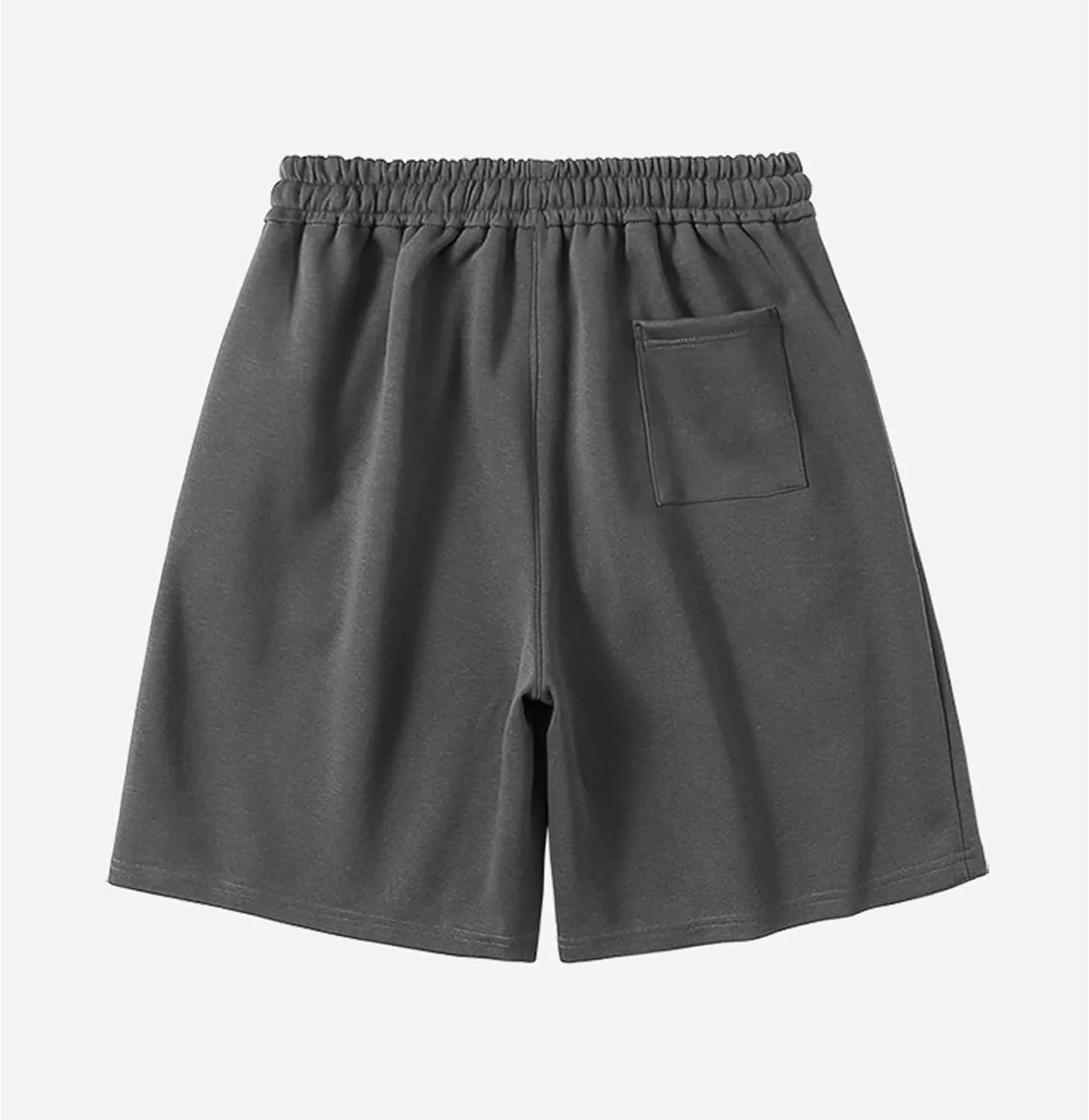 Mens Sweat Shorts Drawstring Elastic Waist Workout Gym Shorts Cotton Beach Yoga Lounge Shorts with Zipper Pockets
