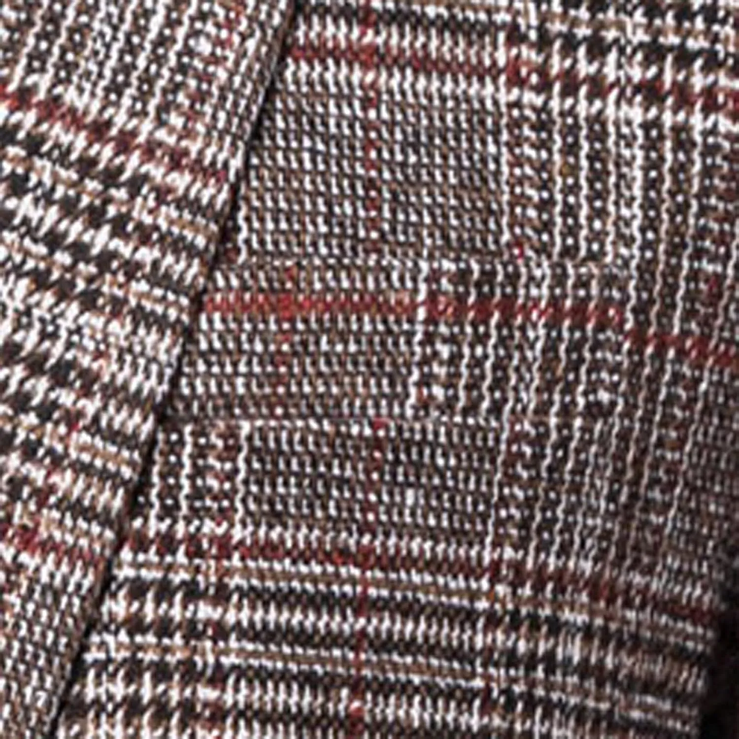 Mens Tweed Blazer Vintage Classic Fit Wool Blend Blazers One Button Sport Coat Notch Lapel Business Jackets Suit