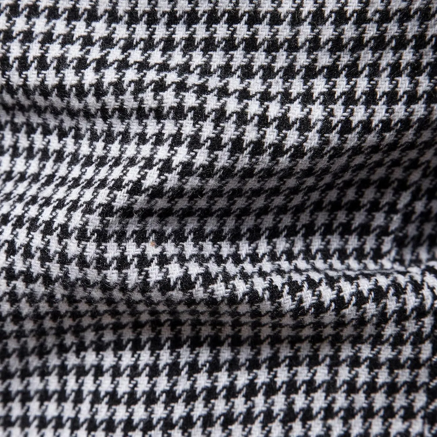 Mens Tweed Blazer Vintage Classic Fit Wool Blend Blazers One Button Sport Coat Notch Lapel Business Jackets Suit