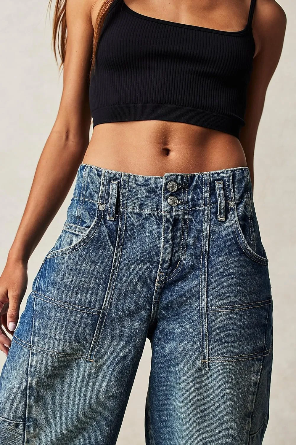Mxiqqpltky Womens Denim Shorts Y2k High Waisted Wide Leg Boyfriend Knee Length Baggy Jean Shorts Streetwear