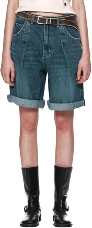 Mxiqqpltky Womens Denim Shorts Y2k High Waisted Wide Leg Boyfriend Knee Length Baggy Jean Shorts Streetwear