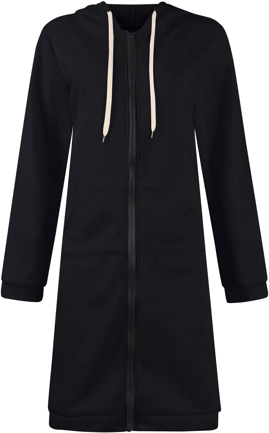 NBXNZWF Women's Zip Up Long Hoodies Casual Long Sleeve Drawstring Hooded Sweatshirts Oversized Fleece Jackets with Pocket