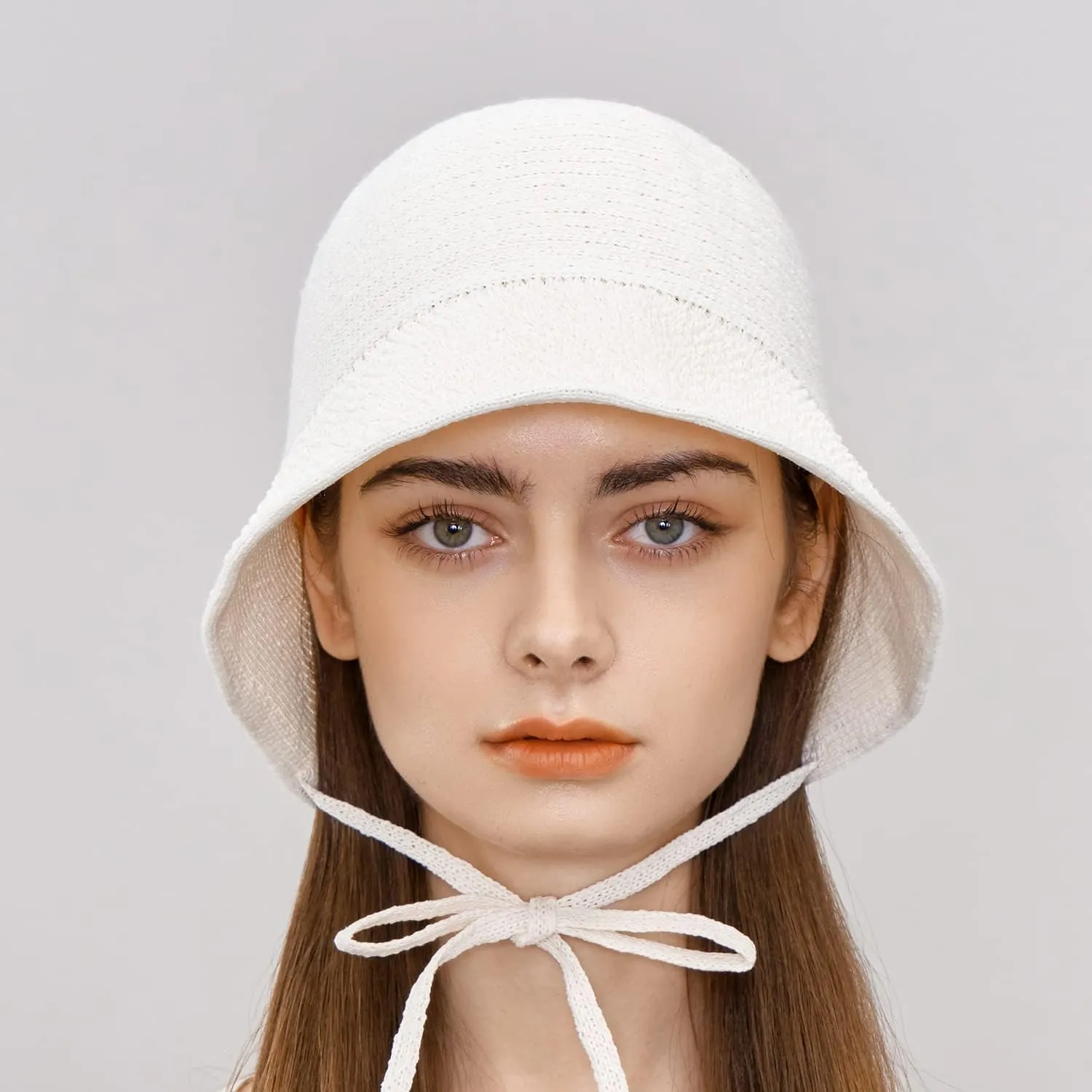 Paper Textured String Bonnet Hat Audrey