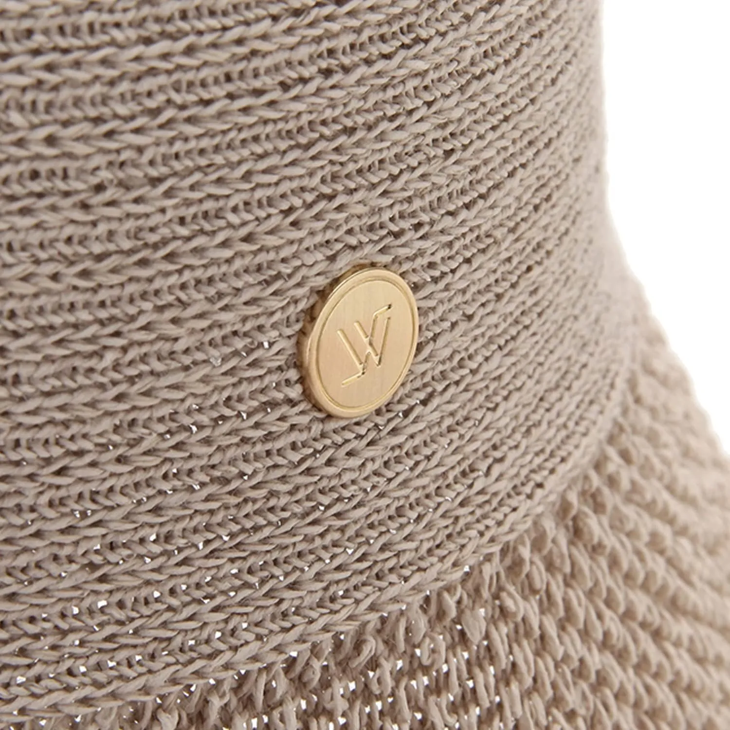 Paper Textured String Bonnet Hat Audrey
