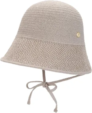 Paper Textured String Bonnet Hat Audrey
