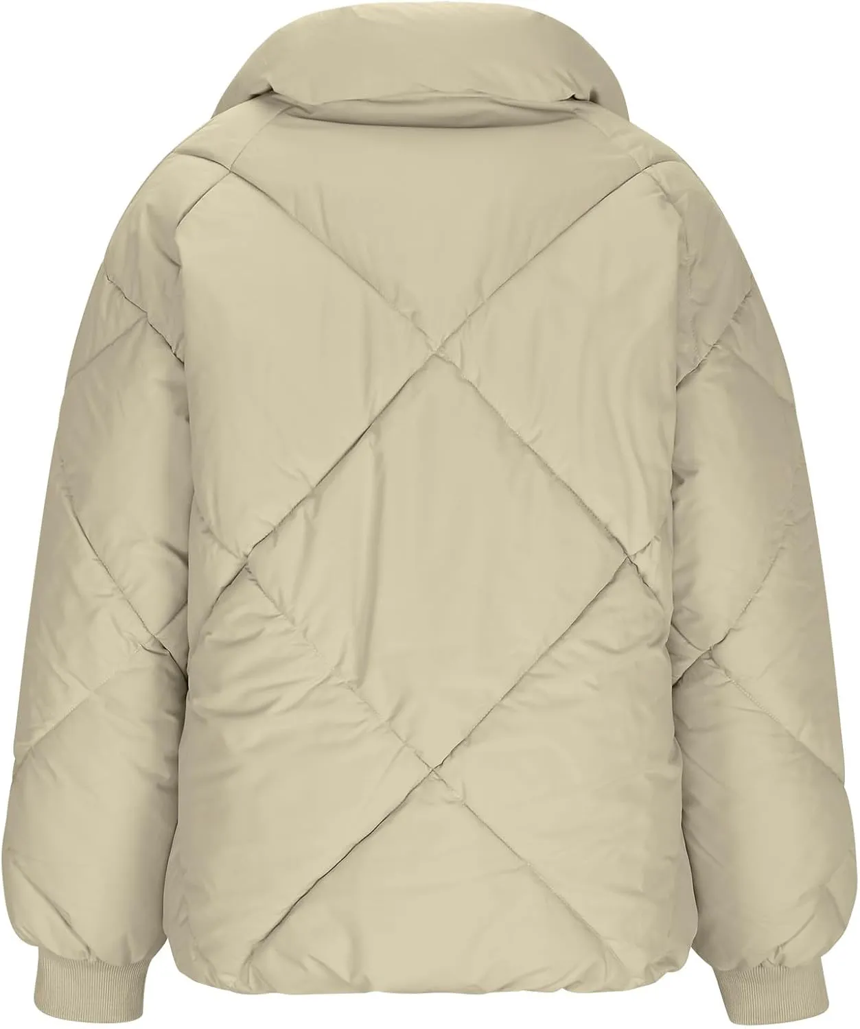 Quilted Jackets for Women 2024 Zip up Puffer Jacket Padded Down Jacket Warm Insulated Jackets Thermal Winter Coat