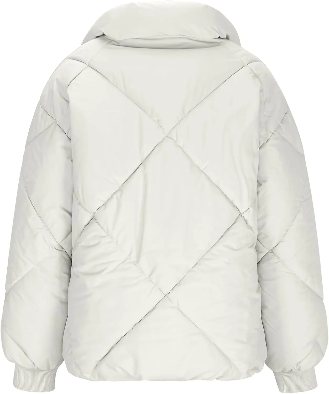 Quilted Jackets for Women 2024 Zip up Puffer Jacket Padded Down Jacket Warm Insulated Jackets Thermal Winter Coat