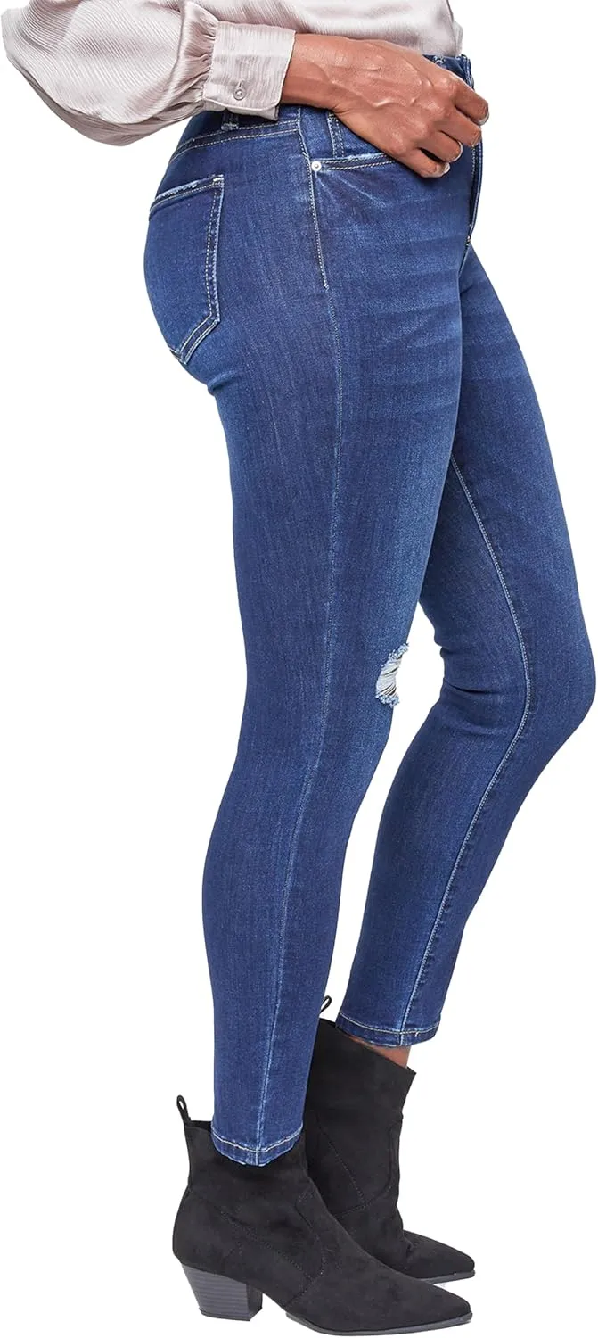Royalty For Me Womens Women's Curvy Ultra High Rise Skinny Jeans