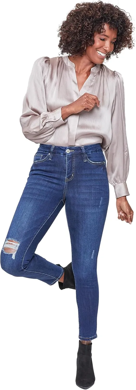 Royalty For Me Womens Women's Curvy Ultra High Rise Skinny Jeans