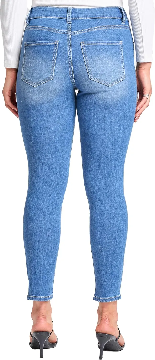 Royalty For Me Womens Women's Petite Sustainable High Rise Skinny Jeans