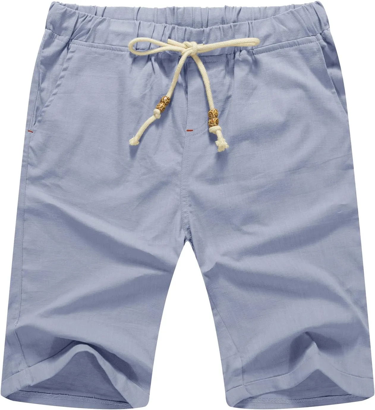 Sailwind Mens Linen Shorts Casual Drawstring Summer Beach Shorts