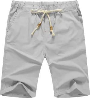 Sailwind Mens Linen Shorts Casual Drawstring Summer Beach Shorts