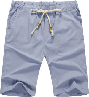 Sailwind Mens Linen Shorts Casual Drawstring Summer Beach Shorts
