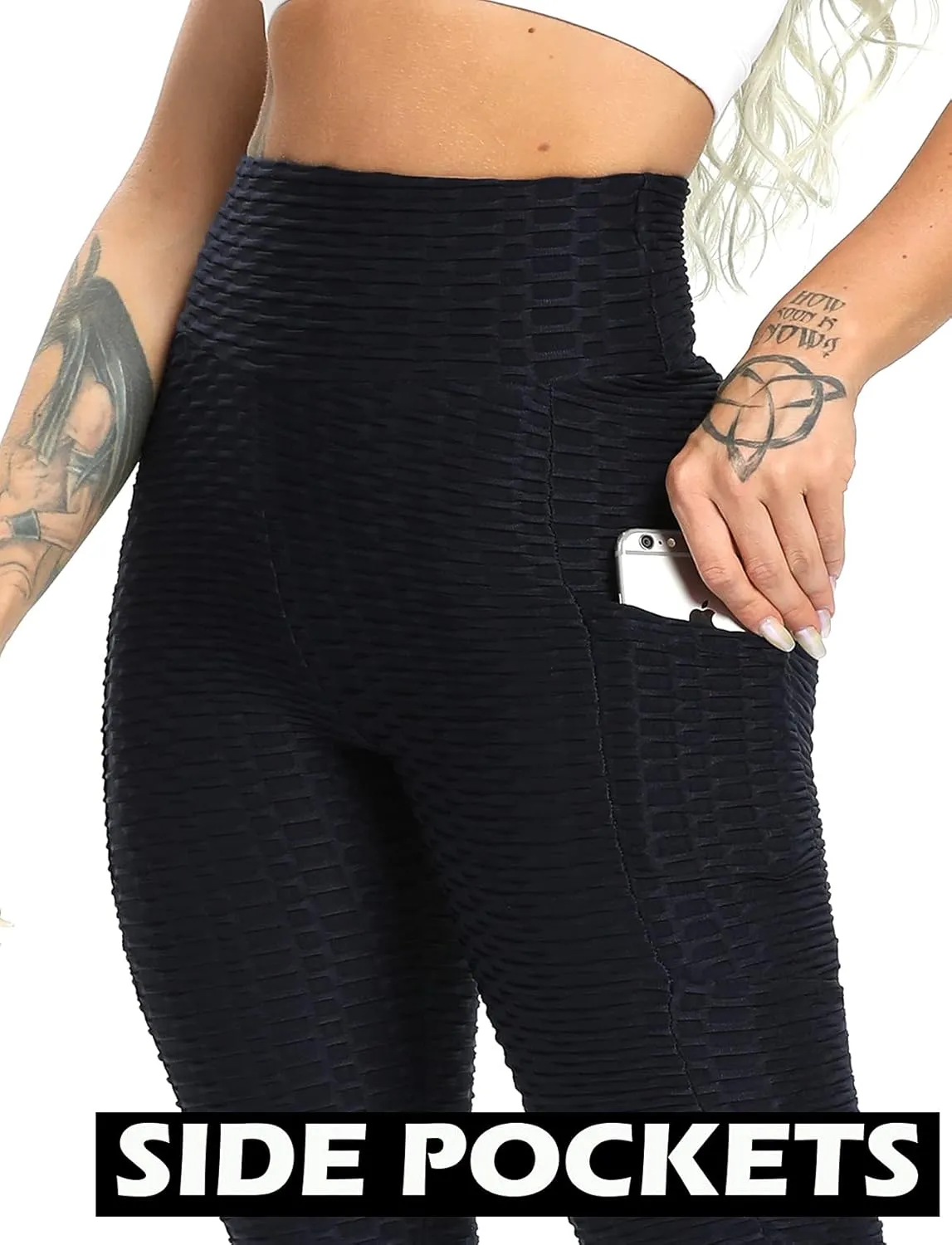SEASUM Women's High Waist Yoga Pants Tummy Control Slimming Booty Leggings Workout Running Butt Lift Tights