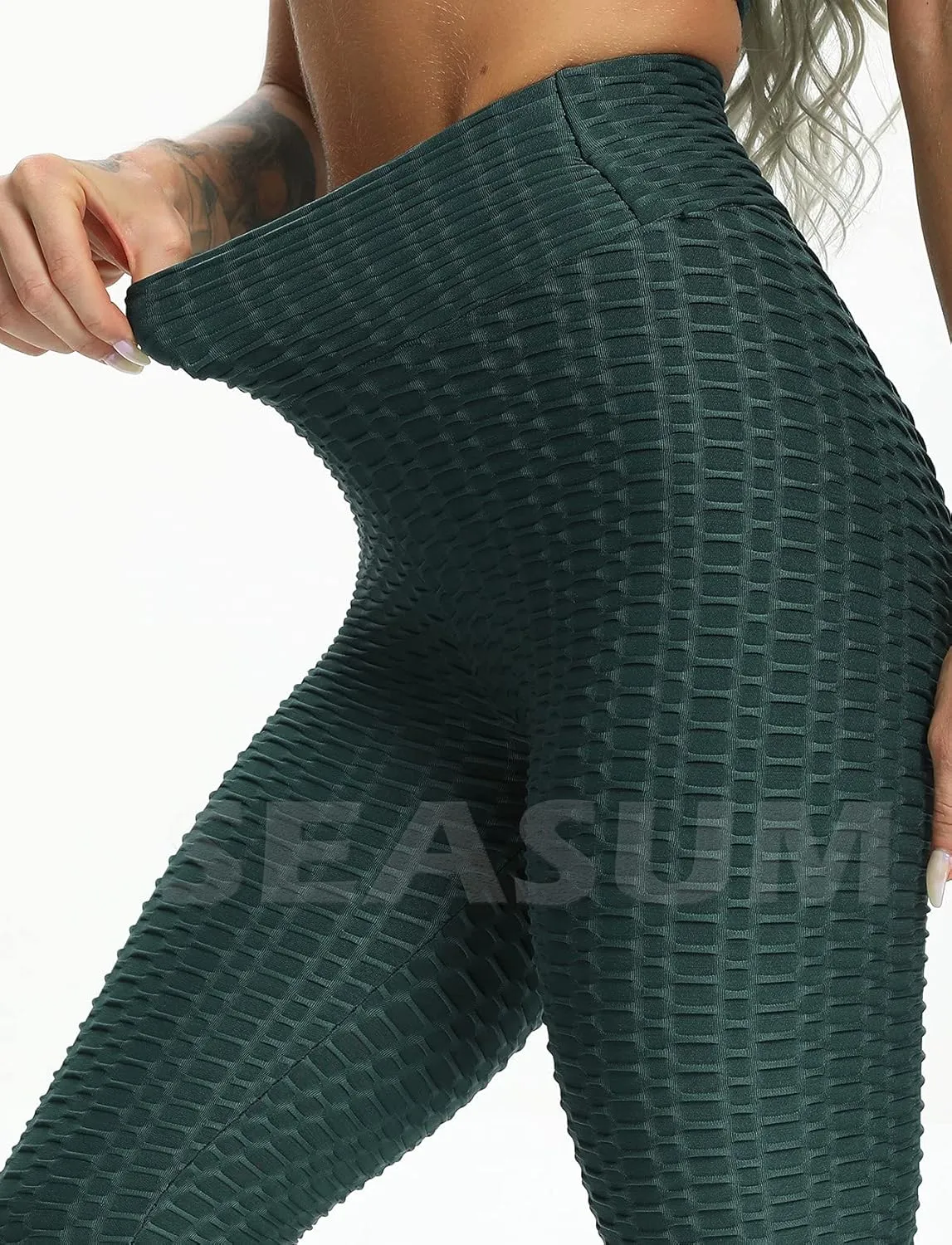 SEASUM Women's High Waist Yoga Pants Tummy Control Slimming Booty Leggings Workout Running Butt Lift Tights