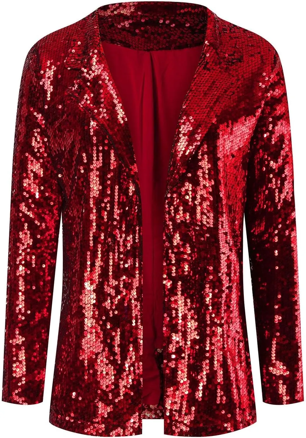 Sequin Blazers for Women Sparkly Party Long Sleeve Suit Jacket Open Front Glitter Blazer 2025 Shiny Cardigan Jackets