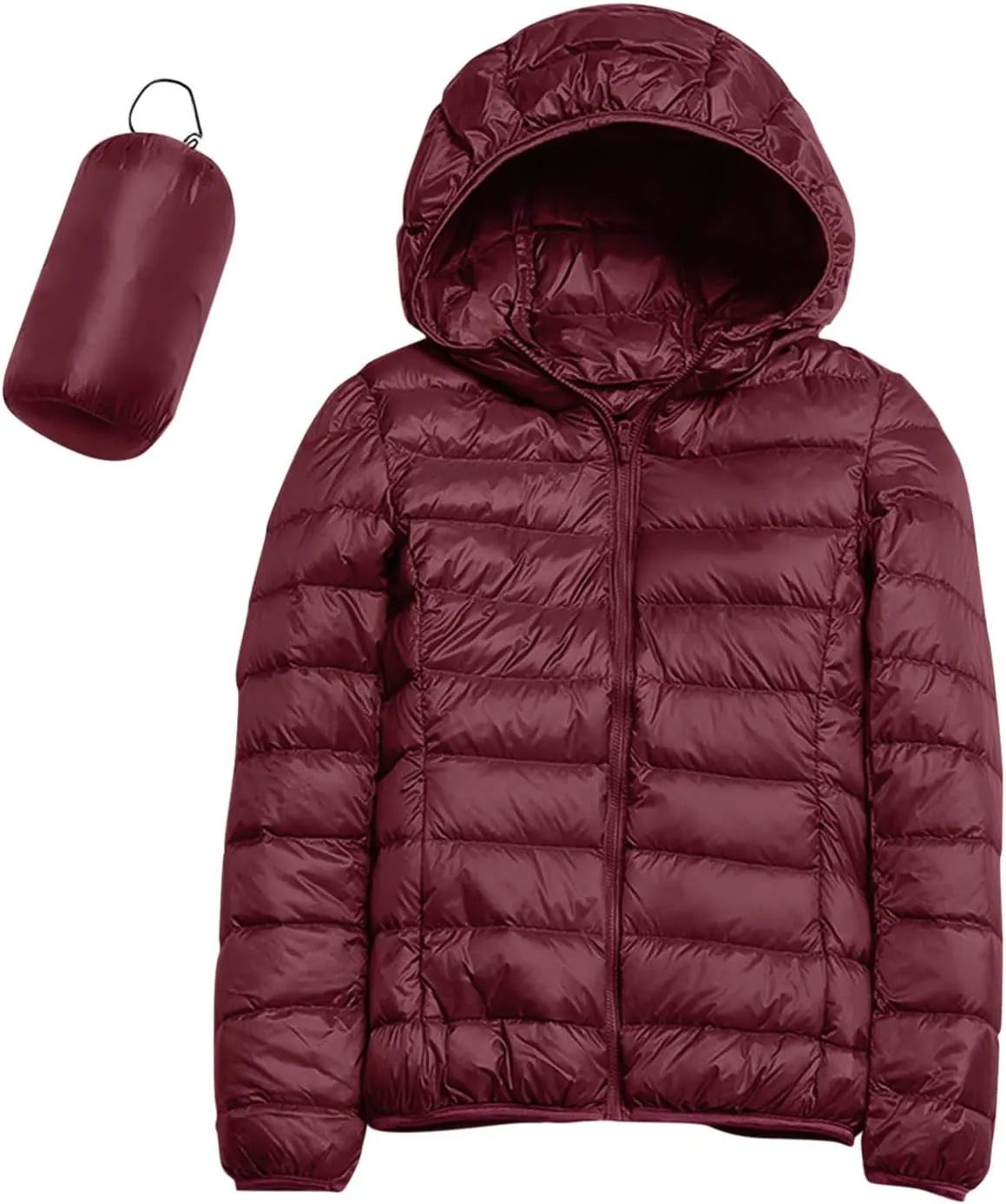 SHAOBGE Packable Puffer Jacket Women Women Warm Lightweight Jacket Hooded Windproof Winter Coat With Winter