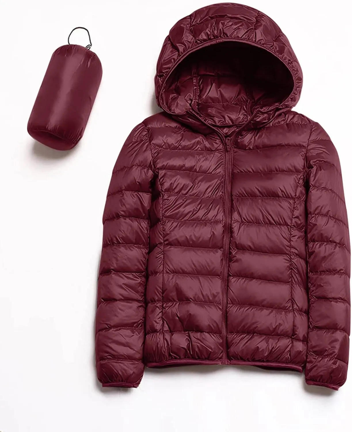 SHAOBGE Packable Puffer Jacket Women Women Warm Lightweight Jacket Hooded Windproof Winter Coat With Winter
