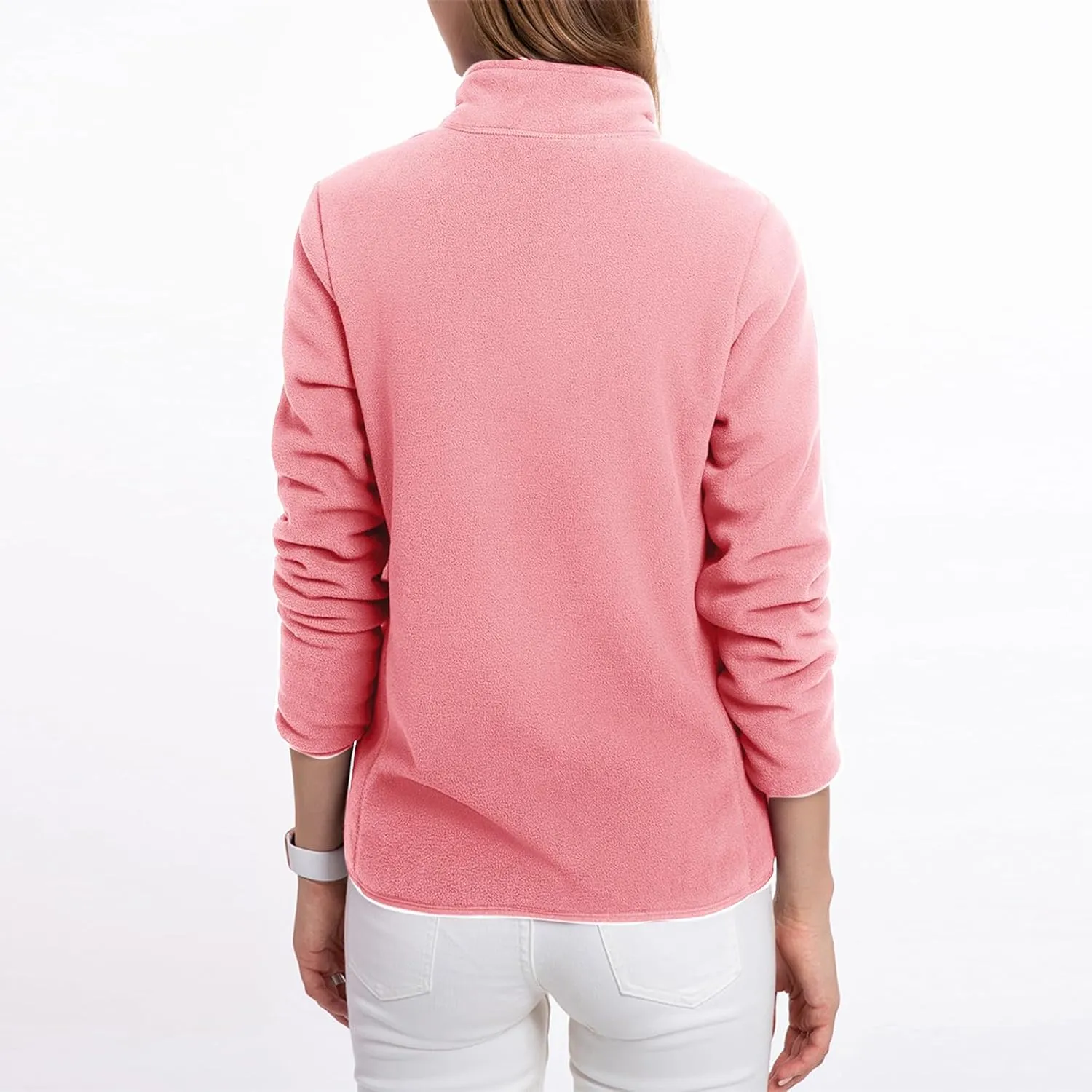 Sherpa Fleece Lined Jackets For Women Teen Girls y2k Clothes Full Zip Up Oversized Sweatshirts With Pockets