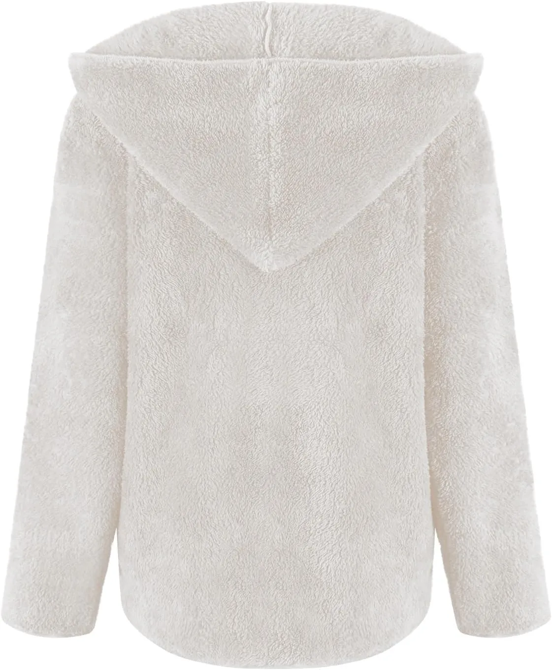 Sherpa Jacket Women Oversized Faux Fur Teddy Coat Fuzzy Long Sleeve Fleece Jacket Hooded Open Front Cardigan