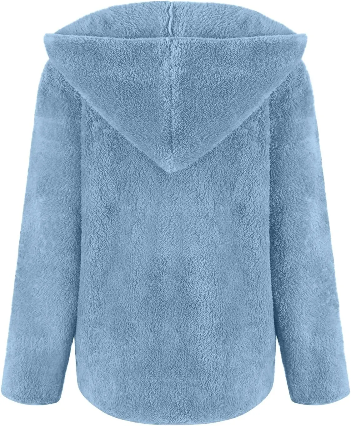 Sherpa Jacket Women Oversized Faux Fur Teddy Coat Fuzzy Long Sleeve Fleece Jacket Hooded Open Front Cardigan
