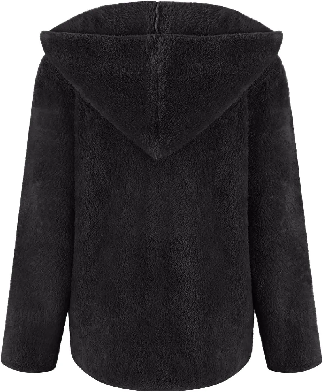 Sherpa Jacket Women Oversized Faux Fur Teddy Coat Fuzzy Long Sleeve Fleece Jacket Hooded Open Front Cardigan