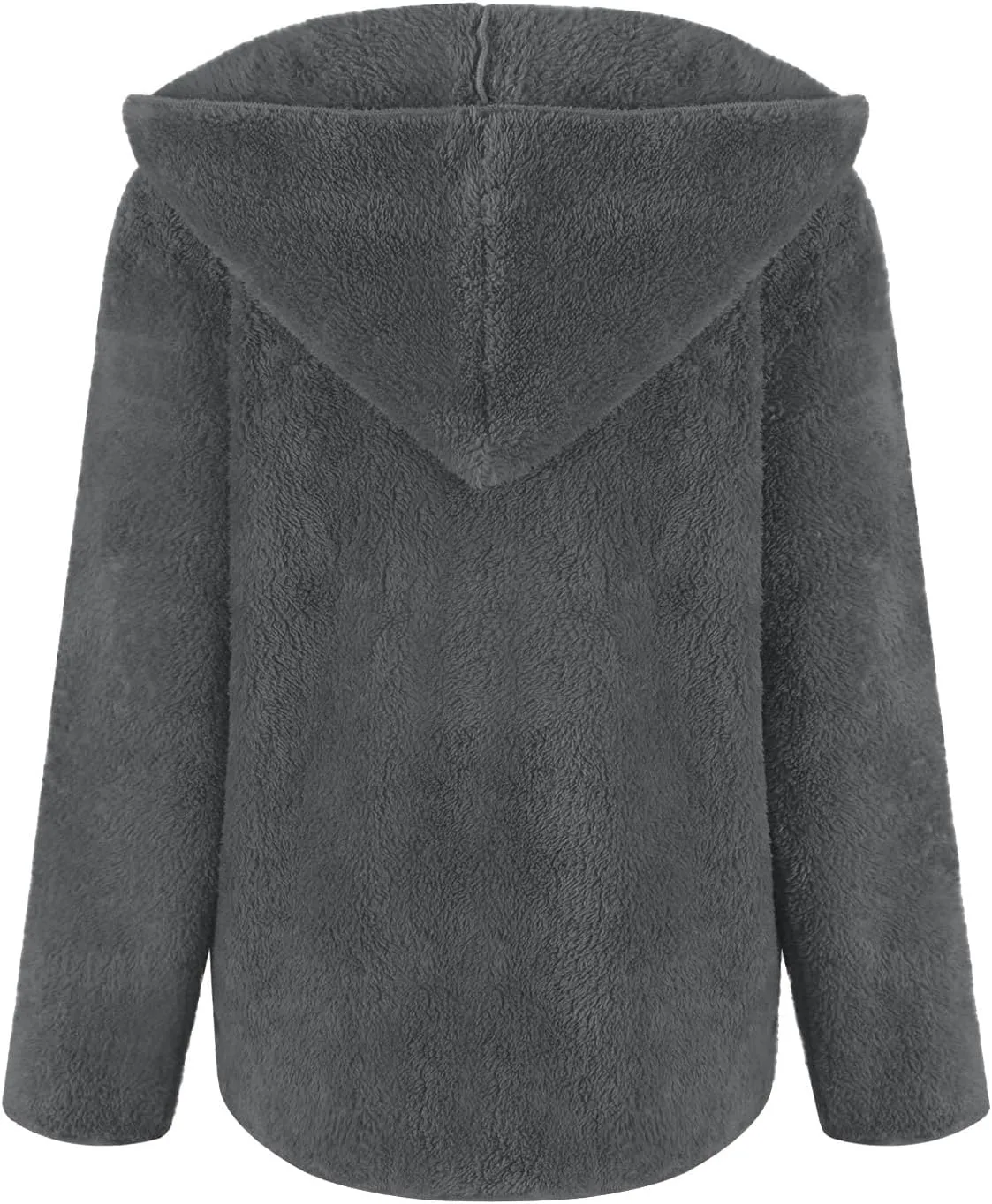 Sherpa Jacket Women Oversized Faux Fur Teddy Coat Fuzzy Long Sleeve Fleece Jacket Hooded Open Front Cardigan