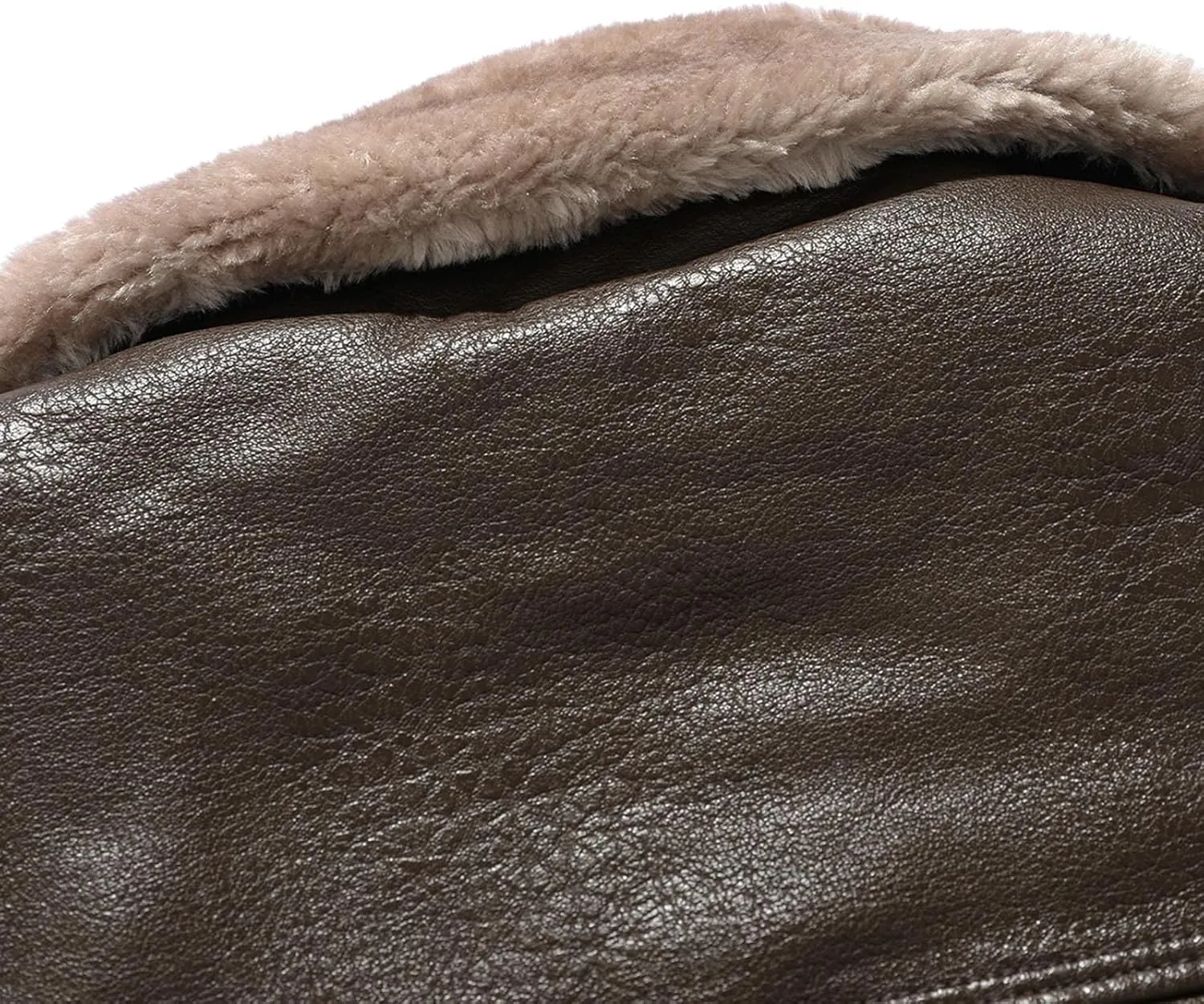 Sherpa Lined Leather Jacket Men Suede Sherpa Shearling Faux Fur Plush Collar Leather Coat Sheepskin Coat Winter Jackets