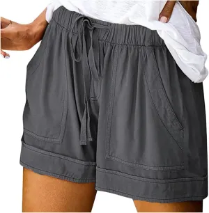 SHOPESSA Womens Shorts Casual Stretch Comfy Pj Shorts for Women Loose Fit Baggy Lounge Trousers Women Running Biker Shorts