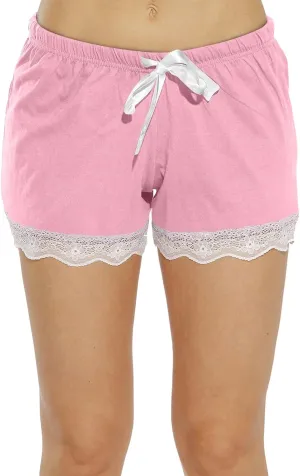 Sleep Shorts Women Plaid Trendy Plaid Summer Lace Sleep Pj Bottoms Fashion Drawstring Elastic Waist Cute Shorts 2025
