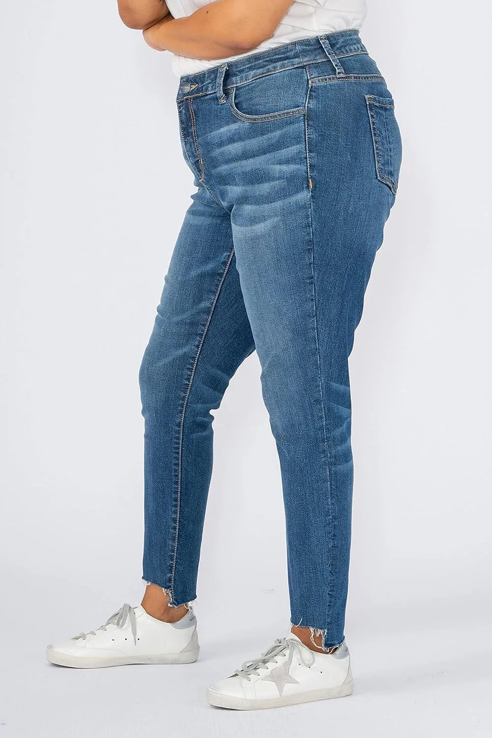 Slink - Premium Women's Plus Size Stretch High Rise Skinny Jeans (Indigo)