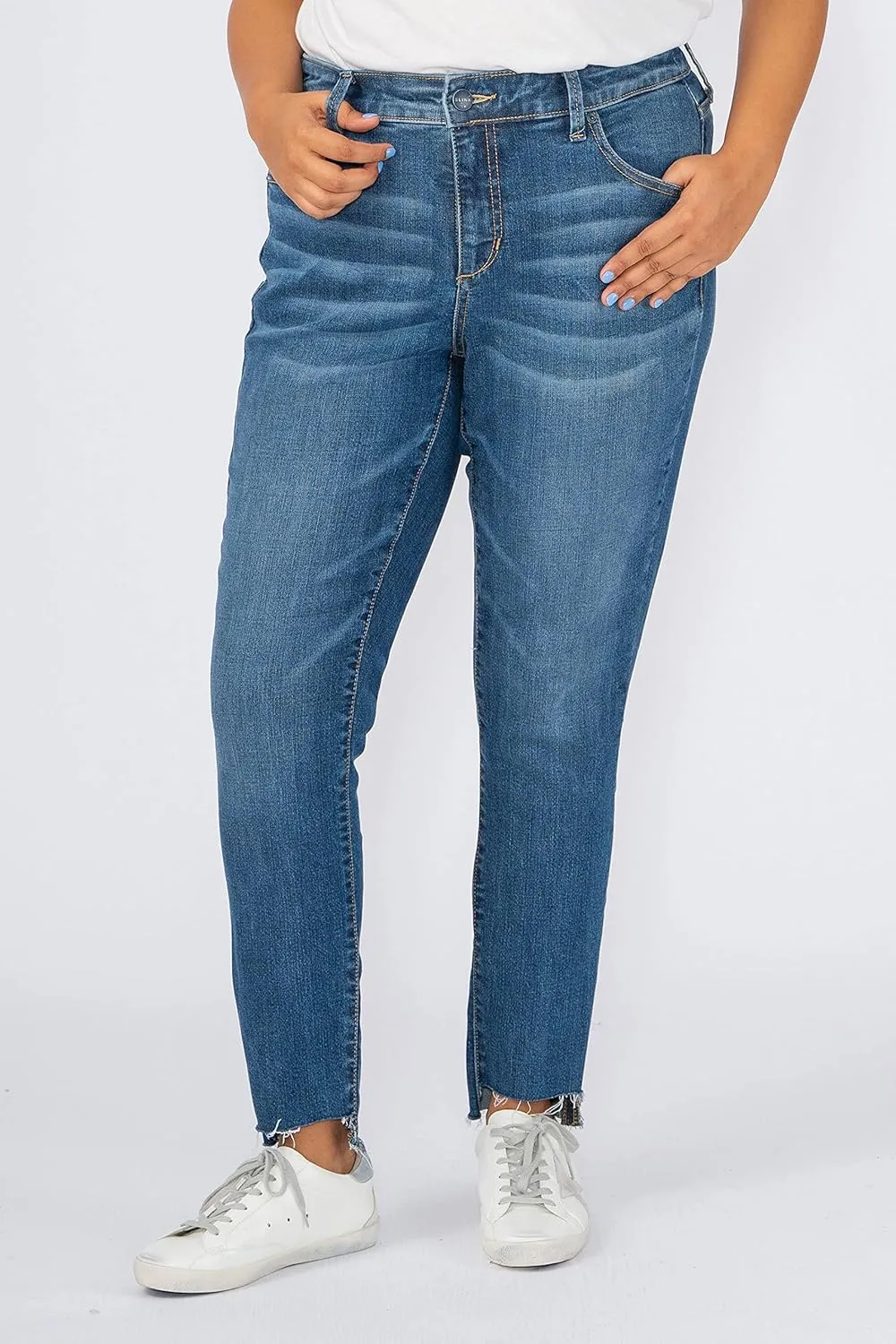 Slink - Premium Women's Plus Size Stretch High Rise Skinny Jeans (Indigo)