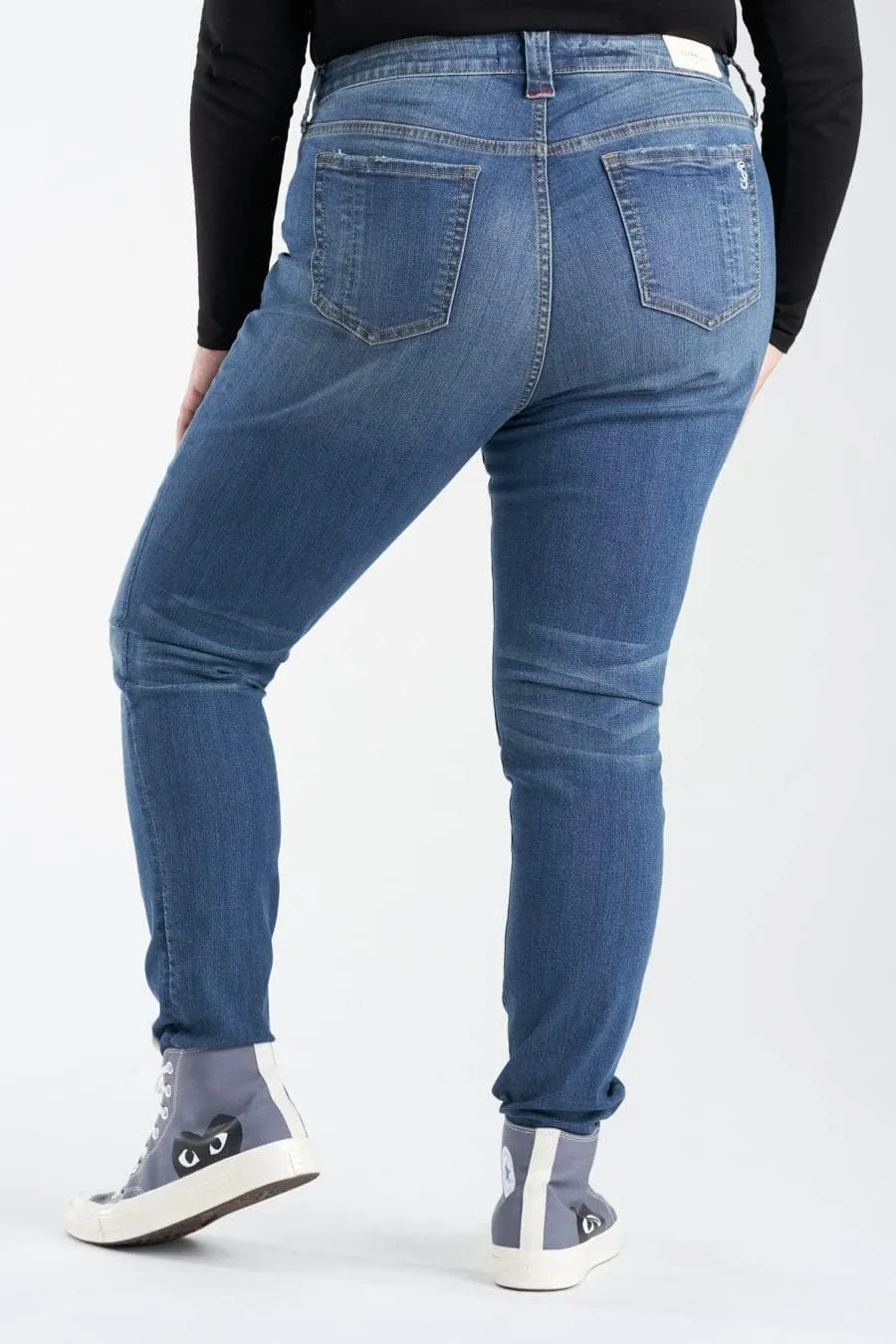 Slink - Premium Women's Plus Size Stretch High Rise Skinny Jeans (Indigo)