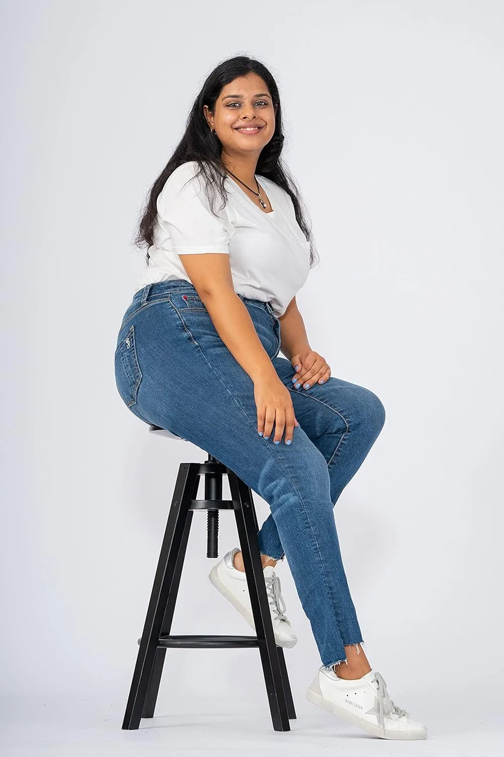 Slink - Premium Women's Plus Size Stretch High Rise Skinny Jeans (Indigo)