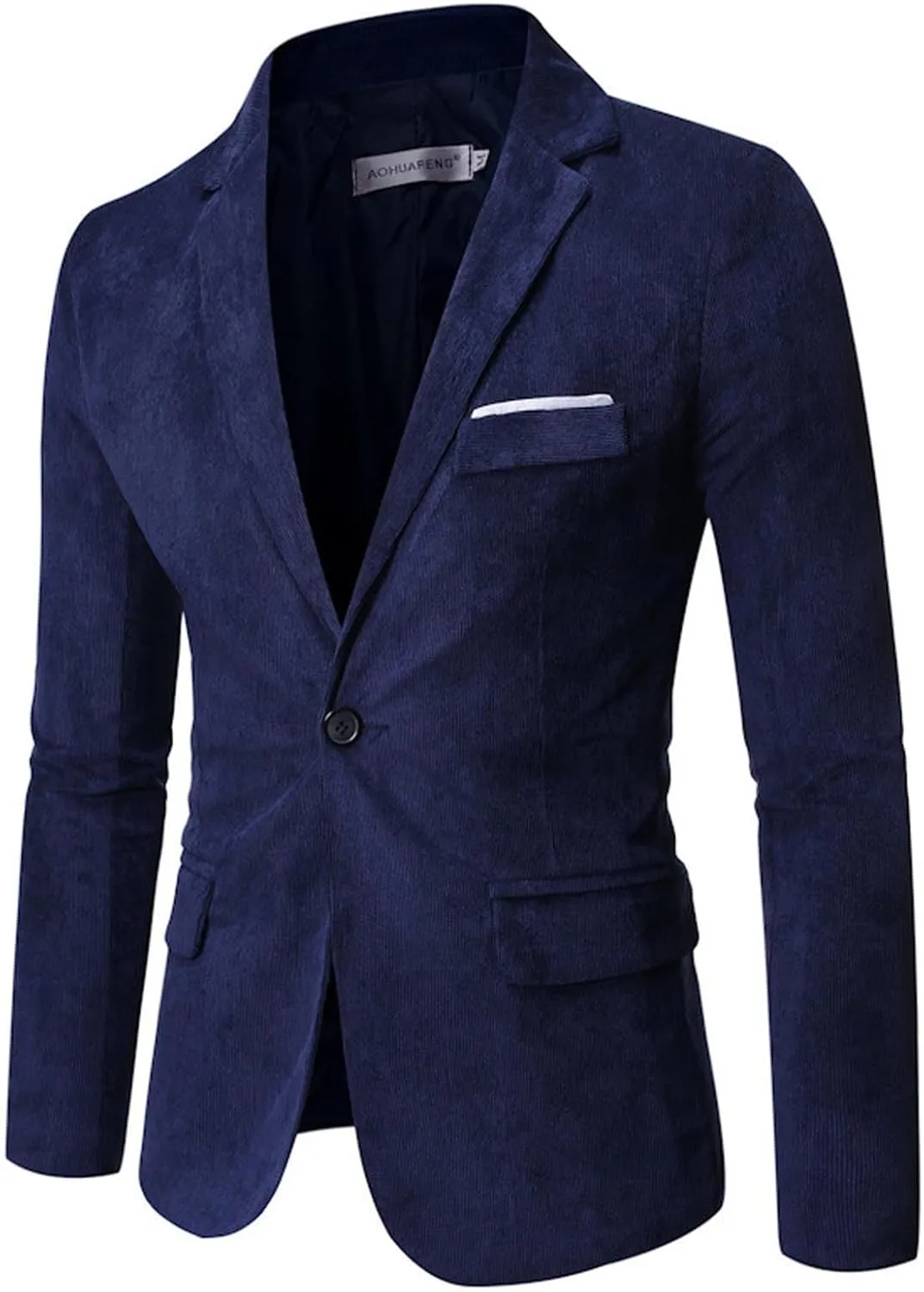Stylish Blazer for Mens Notched Lapel Slim Fit Suit Jacket One Button Tuxedo Jackets for Wedding Prom Party Dinner
