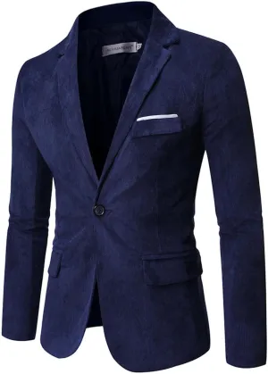 Stylish Blazer for Mens Notched Lapel Slim Fit Suit Jacket One Button Tuxedo Jackets for Wedding Prom Party Dinner