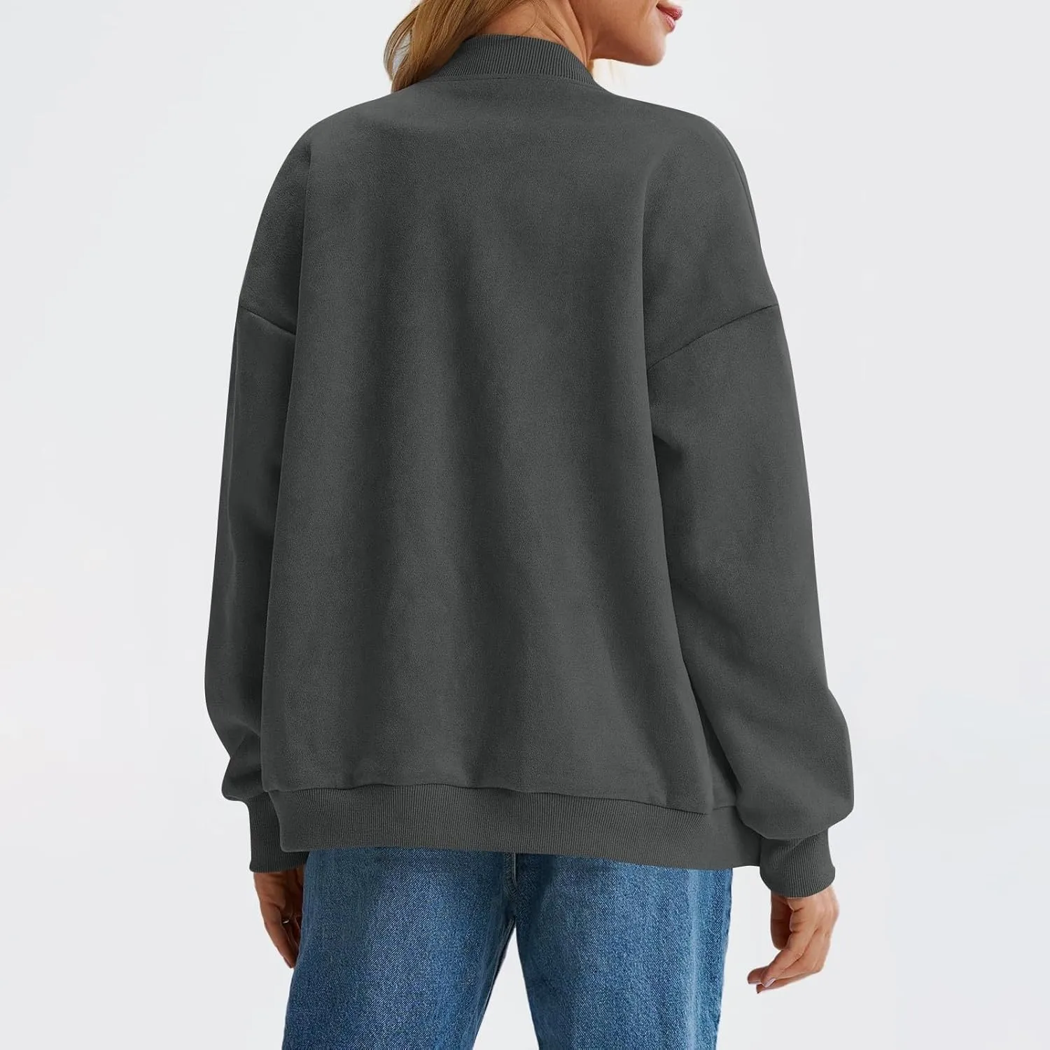 Suede Jacket Women Button Down Bomber Jacket Dressy Casual Varsity Moto Shackets with Pockets Fall Coat Y2k Clothes