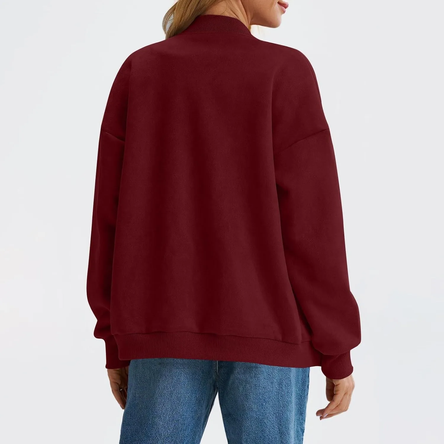 Suede Jacket Women Button Down Bomber Jacket Dressy Casual Varsity Shackets with Pockets Fall Coat Y2k Clothes