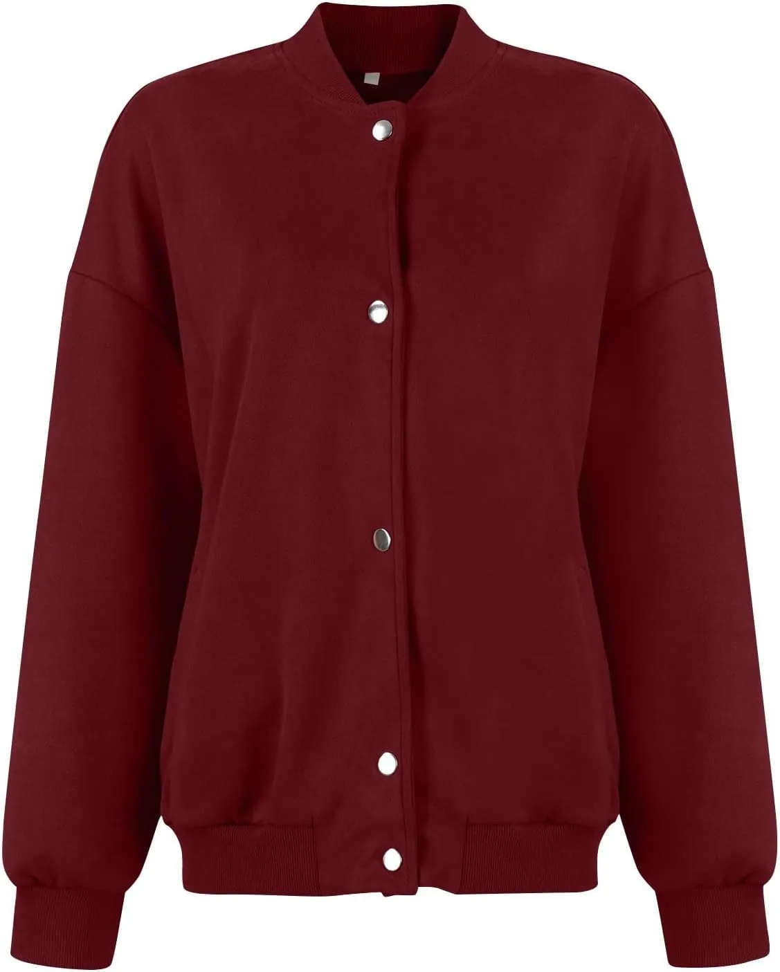 Suede Jacket Women Button Down Bomber Jacket Dressy Casual Varsity Shackets with Pockets Fall Coat Y2k Clothes