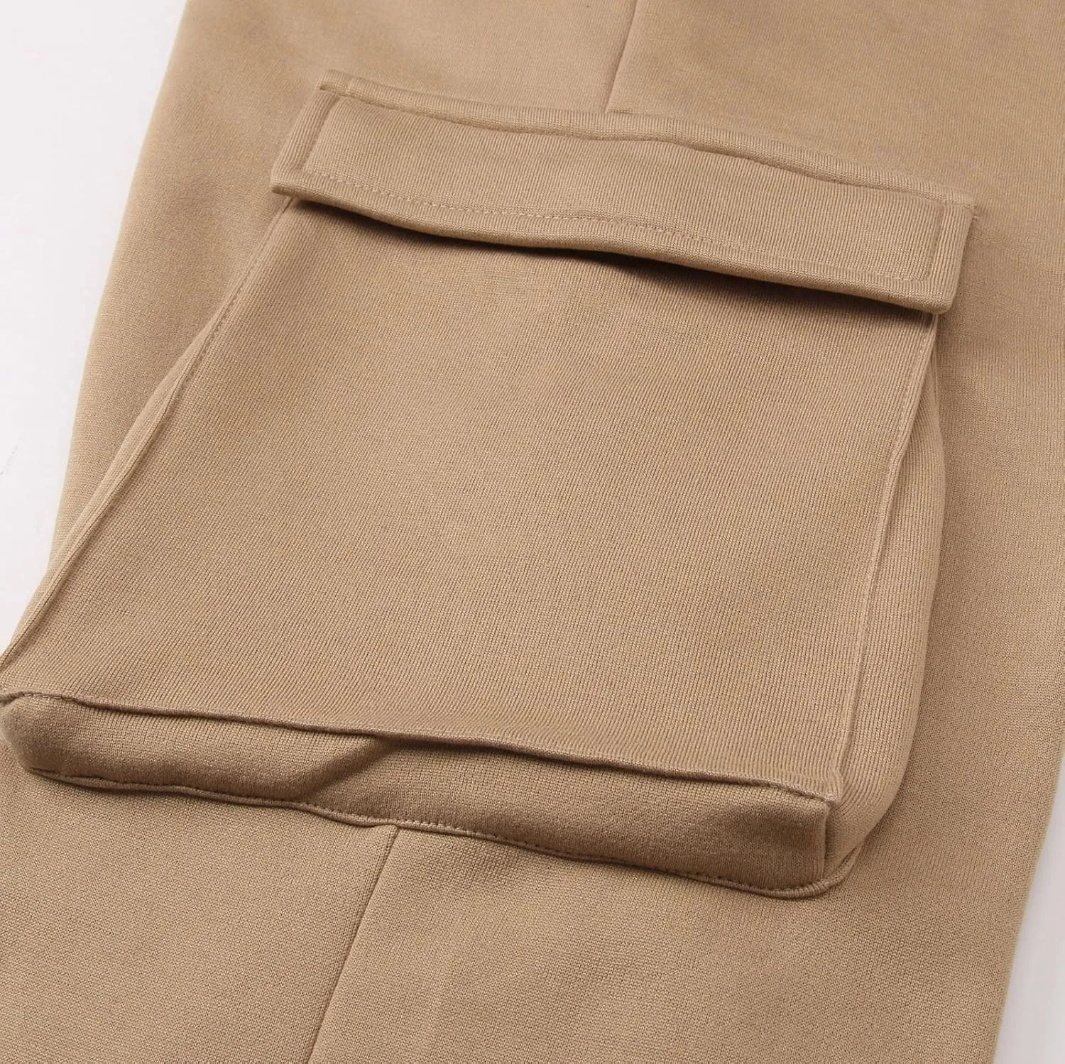 SUWBMHWE Men Cargo Pants Stretch Drawstring Elastic Waist Sweatpants Tall Regular Fit Pants Joggers Trousers with Pockets