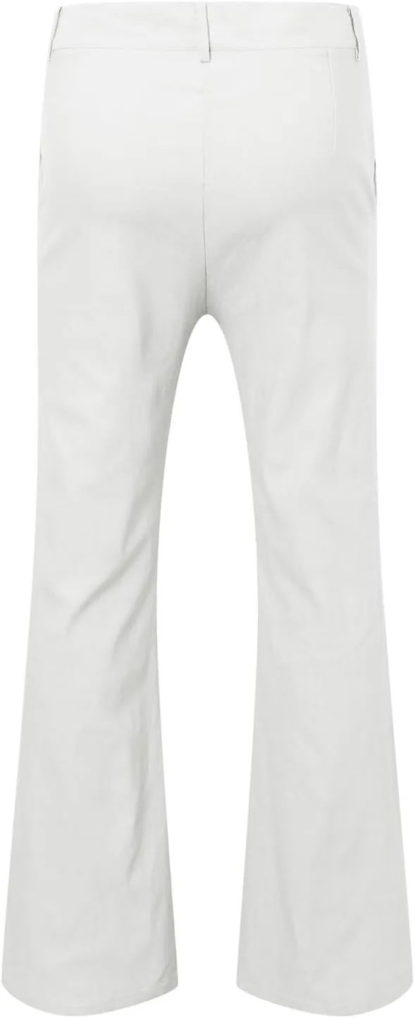 SUWBMHWE Men's Casual Drawstring Pants Regular Fit Elastic Waist Cotton Basic Straight Leg Long Pants