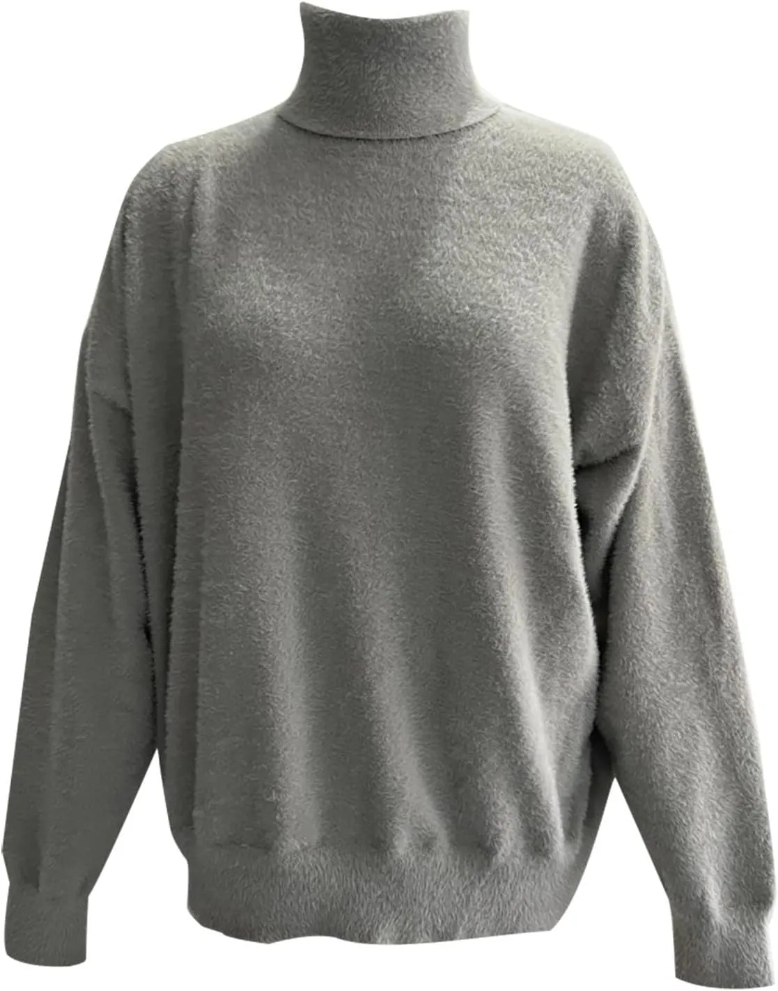 Sweater for Women Long Sleeve High Neck Knitted Pullover Plain Fall Tops Oversized Tunic Knit Loose Fit Warm Winter Trendy
